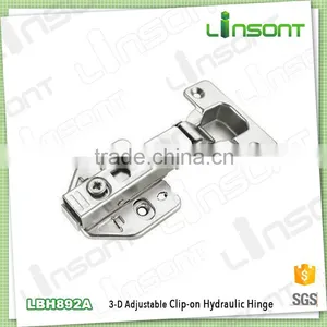 2016 Hot Sale 3-D Adjustable Hydraulic Clip on Kitchen Cabinet Door Hinge Furniture Hardware Concealed Hinge thumbnail-1