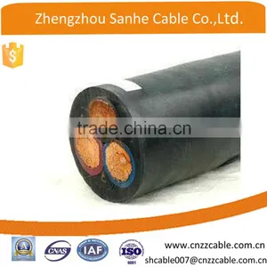 3*6+4mm2 Flexible Copper Conductor Rubber/PVC Insulated Rubber Power Cable thumbnail-1