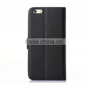 Stitching Mobile Phone Wallet PU Flip Leather Cell Phone Case Cover for Iphone 6/ 6 Plus With Card Slots Stand Function thumbnail-3