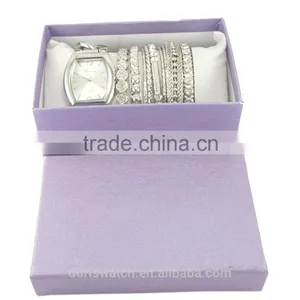 Good Quality Fashion Watch Box Long Purple Box Pillow Inner 13.8*8.8*7.8cm Jewelry Paper Box thumbnail-3