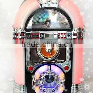 Retro Wooden Radio Jukebox Speaker With Bluetooth / cd Player / Usb sd thumbnail-1