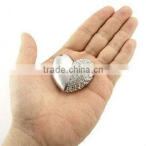 4 Gb Heart Shape Crystal Jewelry USB Flash Drive Necklace,usb Flash Drive Storage Cases thumbnail-1