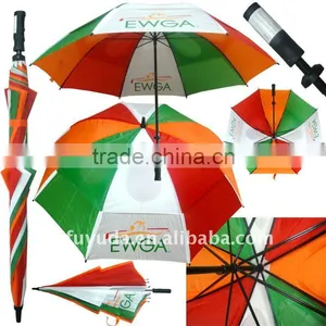 Multi Color Double Layers Windproof Golf Umbrella thumbnail-1