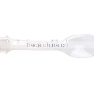 CH-S02 Transparent Small Size Disposable PS Crystal Spoon for Ice Cream Pudding thumbnail-1
