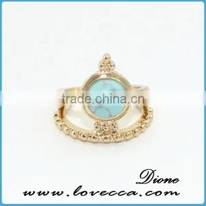 Latest Imitation Green Gemstone Ring Women Jewelry From Guandong thumbnail-3