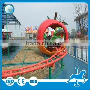 Cute Steel and Fiberglass Kids Rides Apple Train Roller Coaster for Sale thumbnail-6