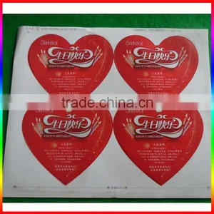 Large Red Heart Shape Birthday Paper Stickers thumbnail-2