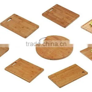 Bamboo Cutting Chopping Board Rectangle Paddle Round With Handle Kitchen Home thumbnail-1