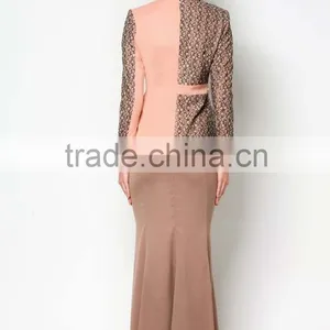 Fashion Design Beaded Printed Bodycon Wholesale Price Muslim Dress thumbnail-4