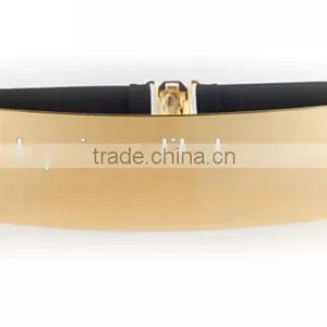 2014 Best PU Leather Belt Gold Mirror Belt Women thumbnail-1