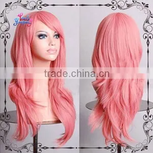 Pink Cosplay Wigs Long Straight Wavy Wig Hair thumbnail-1