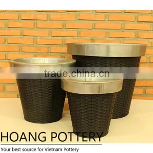 Rattan Wicker Flower Pot / Planter for Outdoor and Indoor thumbnail-1