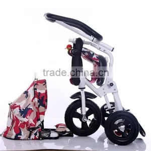 China Tricycle Wholesaler Air Wheels Child Metal Tricycle With Canopy thumbnail-2