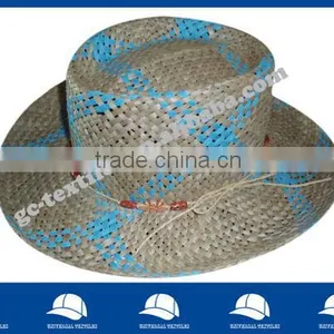 Fashion Straw Hat With Stripe thumbnail-1