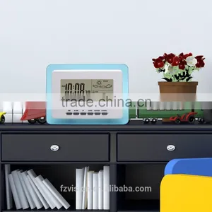 Digital LCD Display Thermo-hygrometer Wifi Weather Station Clock Wireless Weather Station With 2 Sensors thumbnail-5