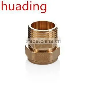 Durable Copper Male Screw Straight Connector With Nickle Plated,brass Compression Fitting for PEX-AL-PEX Pipe thumbnail-1