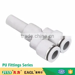 JULY Manufactory Made Pneumatic Y Branch Plastic Joint Tubes Tee Pipe Fittings thumbnail-2