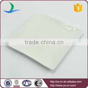 New Product Square Shape White Catering Ceramic Plate thumbnail-2