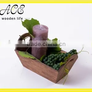 Wooden Fruit Tray,Wood Tray Flowerpot thumbnail-1