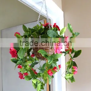 Cheap Round Wicker Hanging Basket For Artificial Flowers thumbnail-1