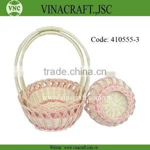 Mini Woven Rattan Flower Girl Baskets thumbnail-1