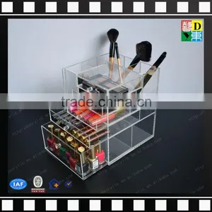 2016 Custom Clear Acrylic Lipstick Holder Display Stand Cosmetic Organizer Makeup Case thumbnail-1