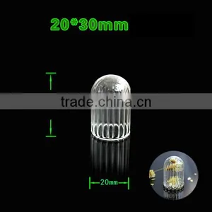 Mini Glass Decoration Bottle Charms for Necklace Pendants Wish Pendant Tube Bottle Vial thumbnail-1