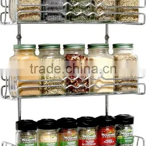 Household Kitchen Wire Wall Mount Spice Rack thumbnail-1