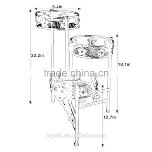 3-Tier Iron Home Decorative Flower Pot Folding Metal Plant Pot thumbnail-6