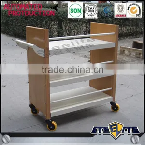 3 Tier Library Book Trolley/ Mobile Library Trolley thumbnail-3
