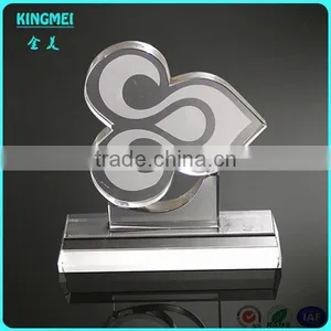 New Design Wholesale Clear Crystal Trophy, Crystal Glass Gift Glass Trophy Blanks thumbnail-3
