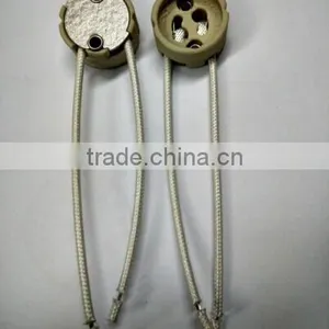 Hot Selling GU10 Porcelain Halogen Lampholder With Cable thumbnail-2