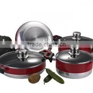 7pcs Pressed Aluminum Cookware Nonstick Cookware Set thumbnail-1
