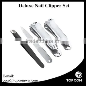 Professional Nail Clipper Set - Fingernail Clipper + Toenail Clipper + Nail File thumbnail-1