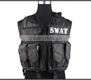 Military Airsoft Tactical Vest Black Magazine Pouch Vest thumbnail-1