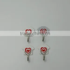 4pcs Durable Mini Adhesive Plastic/Metal Wall Hook With Sticker thumbnail-2