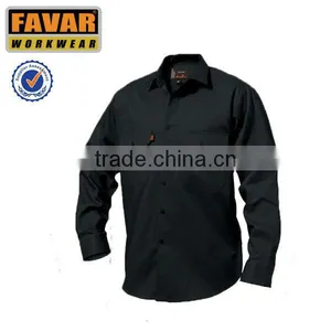 100 Cotton Woven Shirt Mens Casual Work Shirt thumbnail-1