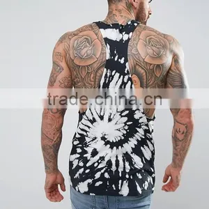 2017 High Quality New Design Summer Custom Black Gym Wear Comfortable 100% Polyester Fashion Men's Printing Sport Tank Tops thumbnail-2