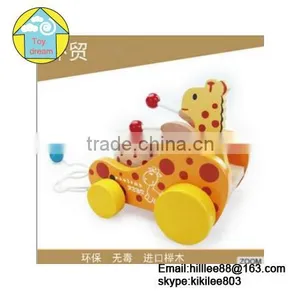 Deer Trailer Duming,novelty Toys Wooden Animal Baby Toys for Play thumbnail-1