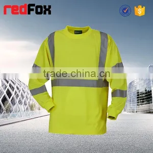 Red Low Price 100% Polyster Safety T-shirt for Worker T-shirt Maker Safety Shirt Workwear Shirt T-shirt thumbnail-2