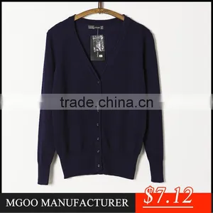 MGOO High Quality Cotton New Brand Mini Sweaters Long Sleeves Slim Fitting Women Cardigan Classic Style thumbnail-1