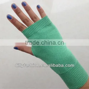 Knitted Women's Cashmere Gloves/short Fingerless Gloves thumbnail-1