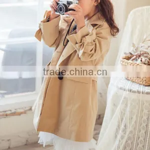 Zm35783a Children's Boutique Clothing Latest Design Girls Trench Coat thumbnail-4