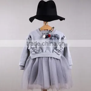 Childrens Boutique Clothing Winterfall 2015 Flower Girl Tutu Dress Fashion Kid Dress thumbnail-1