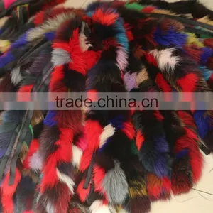 BBG-H-25 Dye Color Large Fox Fur Tail Collar /real Fur Trim for Winter Coat/Parka thumbnail-3