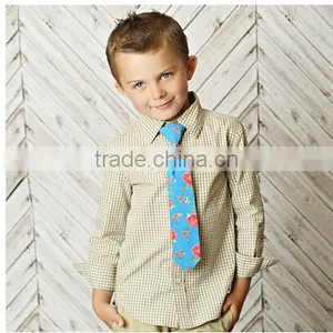 Boys Autumn Striped Long Sleeve Plaid Shirt Children Autumn 100% Cotton Shirt Brand Polo Shirt thumbnail-1