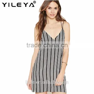 New Arrival Elegant Sexy Tank Top With Strip Simple Sleeveless Summer Dress for Ladies thumbnail-1