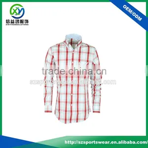 OEM 100%cotton Grid Patterm Mens Long Sleeve Casual Shirts thumbnail-2