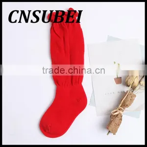Solid Color Child Tube Socks High Quality Young Kid Girl Cotton Sock thumbnail-1