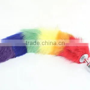 2017 Funny Supplies Colorful Simulation Hair Tail Dips False Hair Tail Cosplay Plush Accessories thumbnail-2